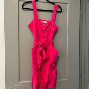 Pink button down dress